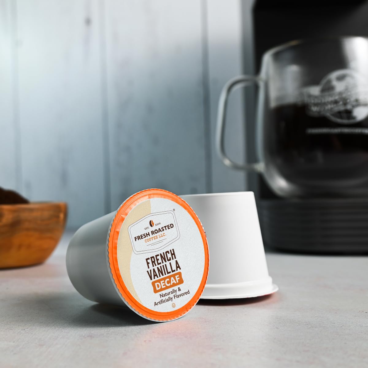 Fresh Roasted Coffee compatible with Keurig K-Cup brewers for easy use.