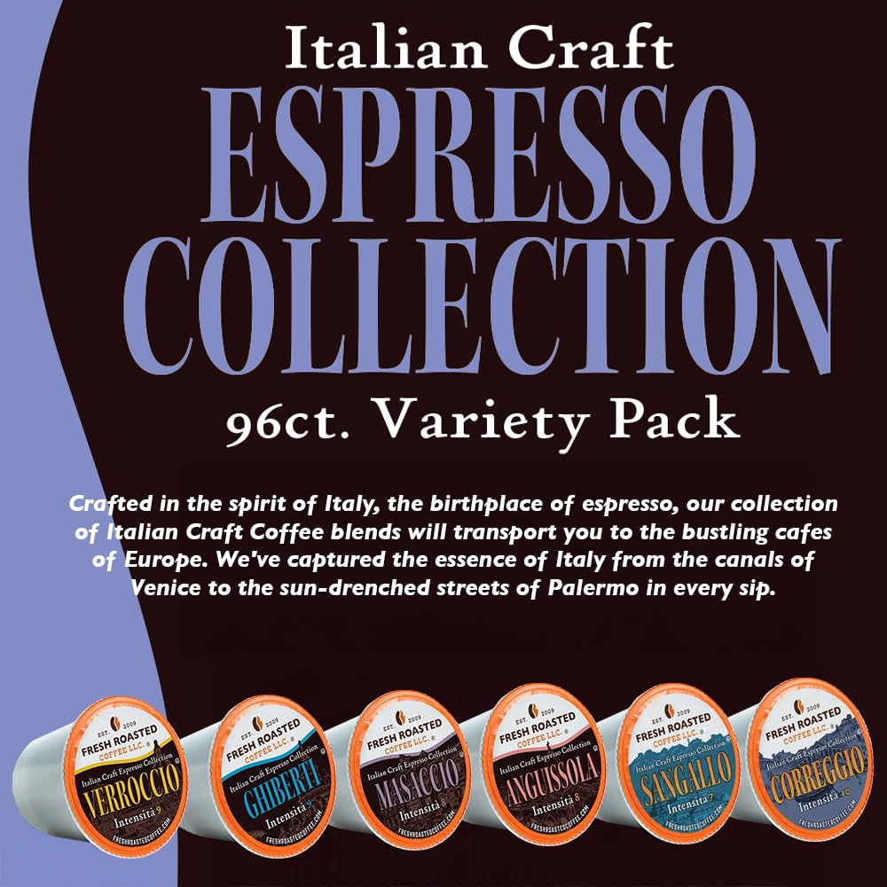 Fresh Roasted Coffee Masaccio pod, spicy profile with sweet finish.