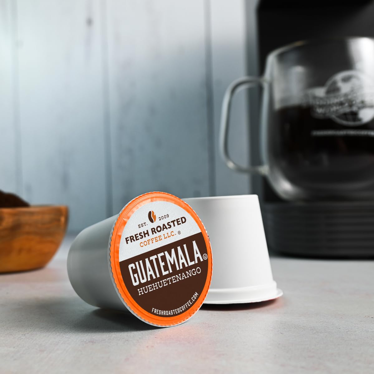 Fresh Roasted Coffee medium roast 72 pods for convenient daily brewing.