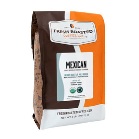 Fresh Roasted Coffee Organic Mexican bag shows sustainable packaging for eco-minded buyers.