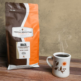 Fresh Roasted Coffee Minas Gerais washed and patio dried processing.