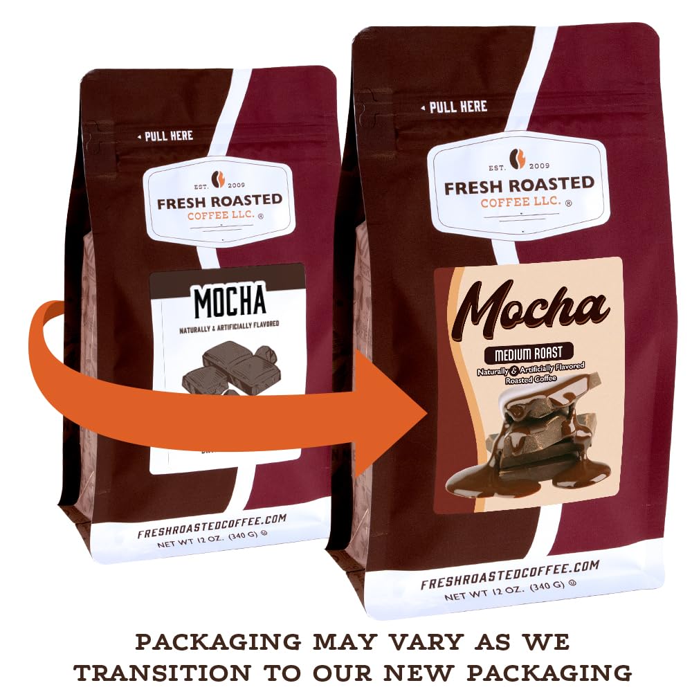 Fresh Roasted Coffee ground coffee in cup shows chocolatey profile for a smooth brew.