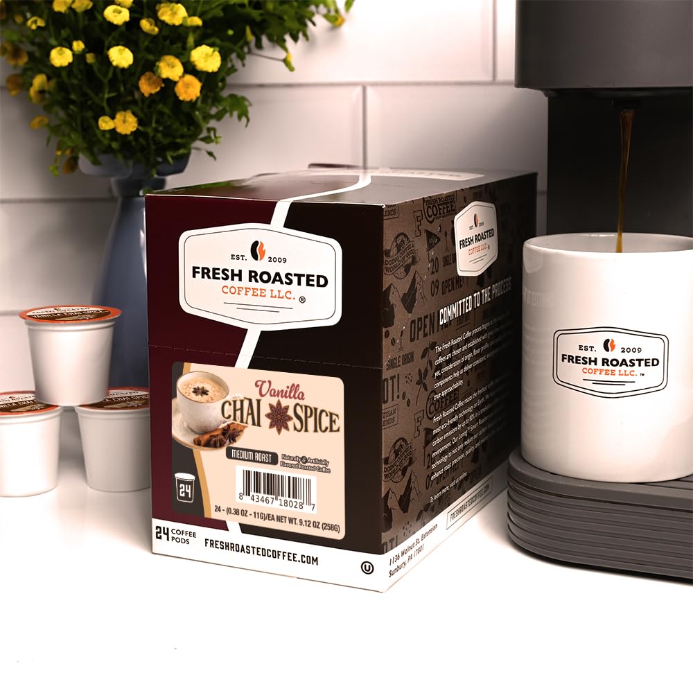 Fresh Roasted Coffee morning routine with vanilla chai.