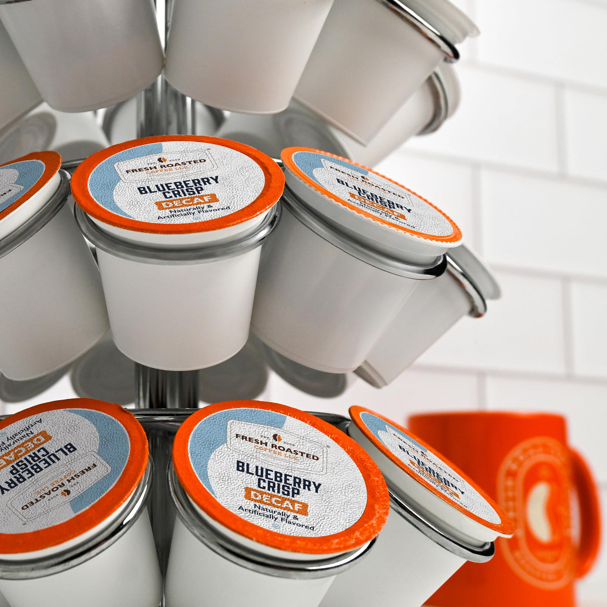 Fresh Roasted Coffee nitrogen-flush pod closeup preserves freshness and aroma.