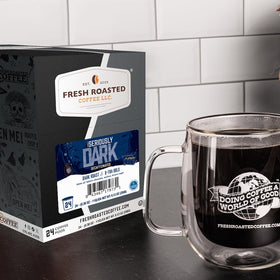Pod nitrogen flush seal preserves freshness in Fresh Roasted Coffee pod.