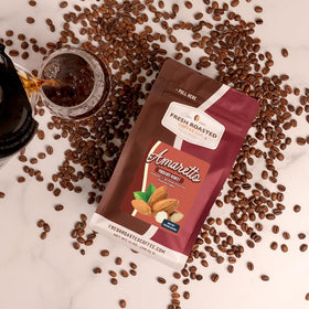 Fresh Roasted Coffee nitrogen flushed bag preserves freshness and aroma.