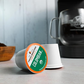 Fresh Roasted Coffee nitrogen-flushed bag preserves freshness for busy mornings.