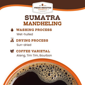 Fresh Roasted Coffee nitrogen-flushed bag preserves aroma and freshness.