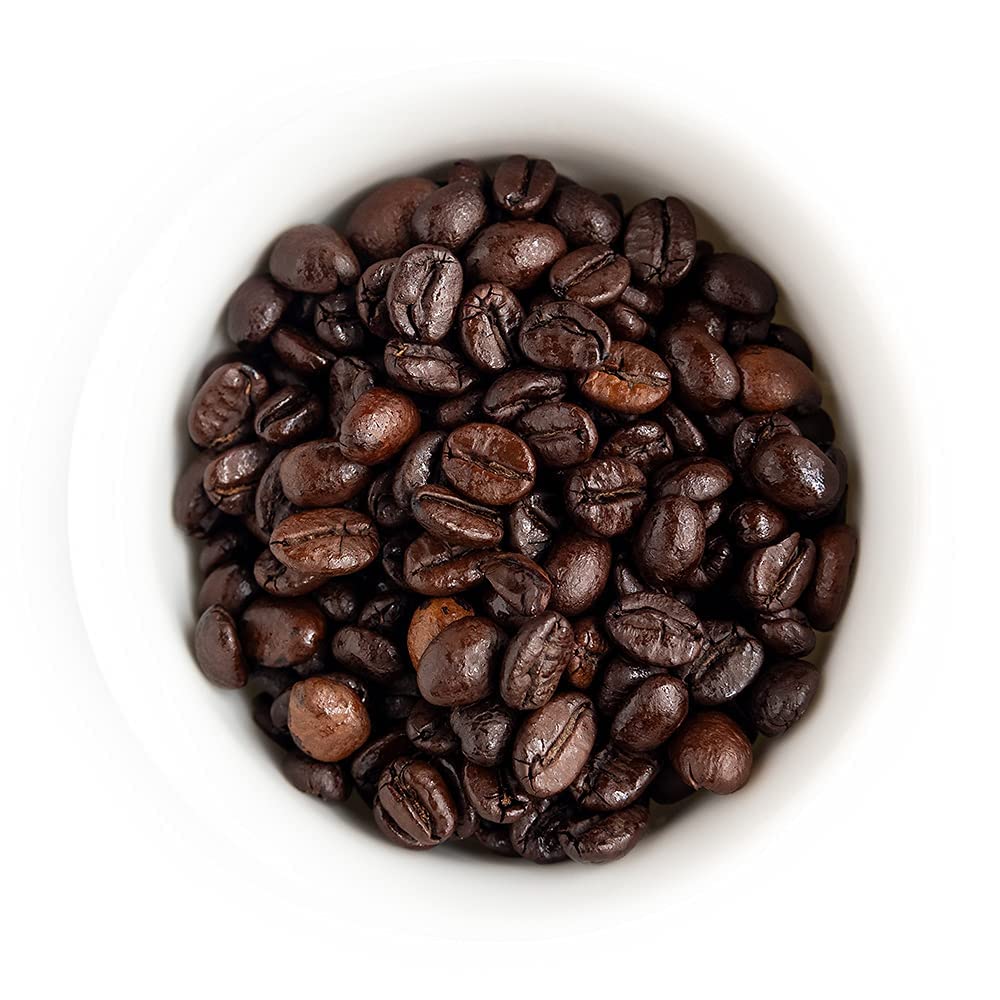 Fresh Roasted Coffee Octane dark roast aroma close-up for a rich, smoky profile