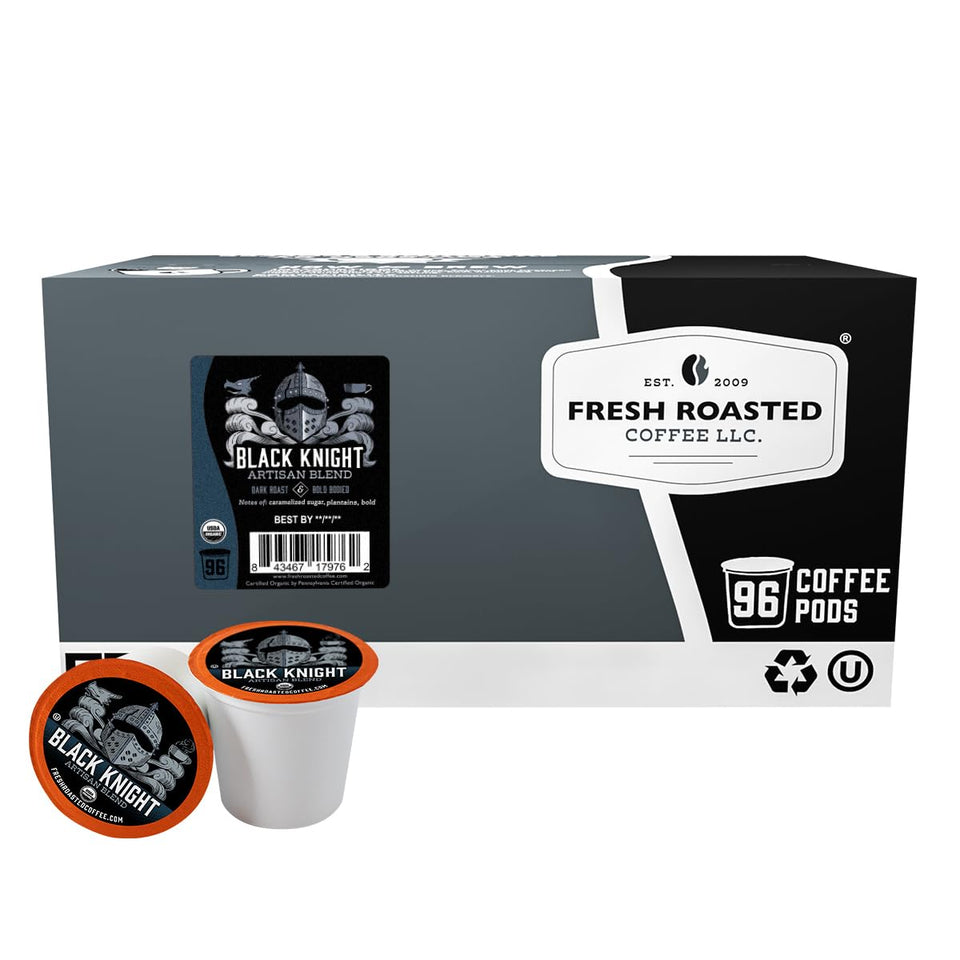 Fresh Roasted Coffee Organic Black Knight pod pack for convenient K‑Cup brewing