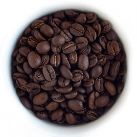 Fresh Roasted Coffee 2lb bag shows organic, kosher-certified origin.