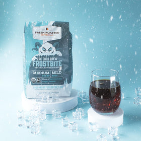 Fresh Roasted Coffee Organic Frostbite aroma highlighting fresh, versatile flavor.