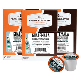Fresh Roasted Coffee Organic Guatemala pods pack for convenient single-serve flavor