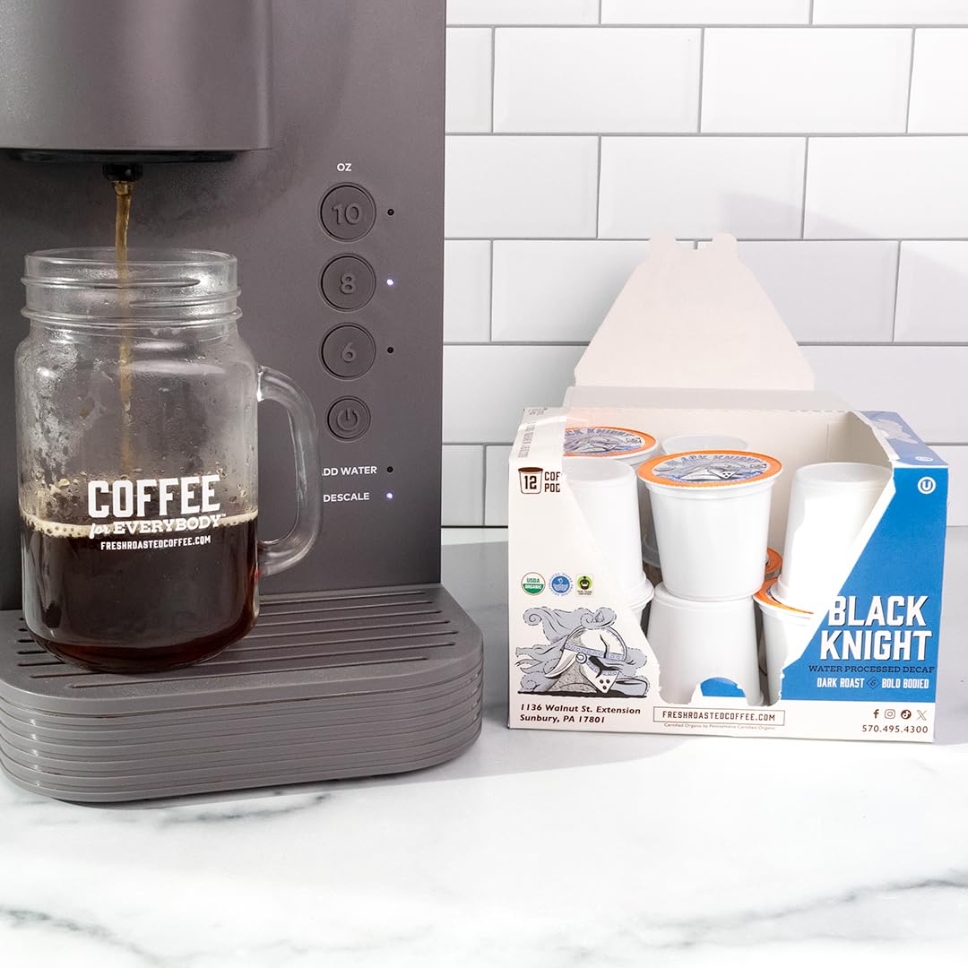 Fresh Roasted Coffee Organic pods with USDA Organic and OU Kosher labels for trusted sourcing.