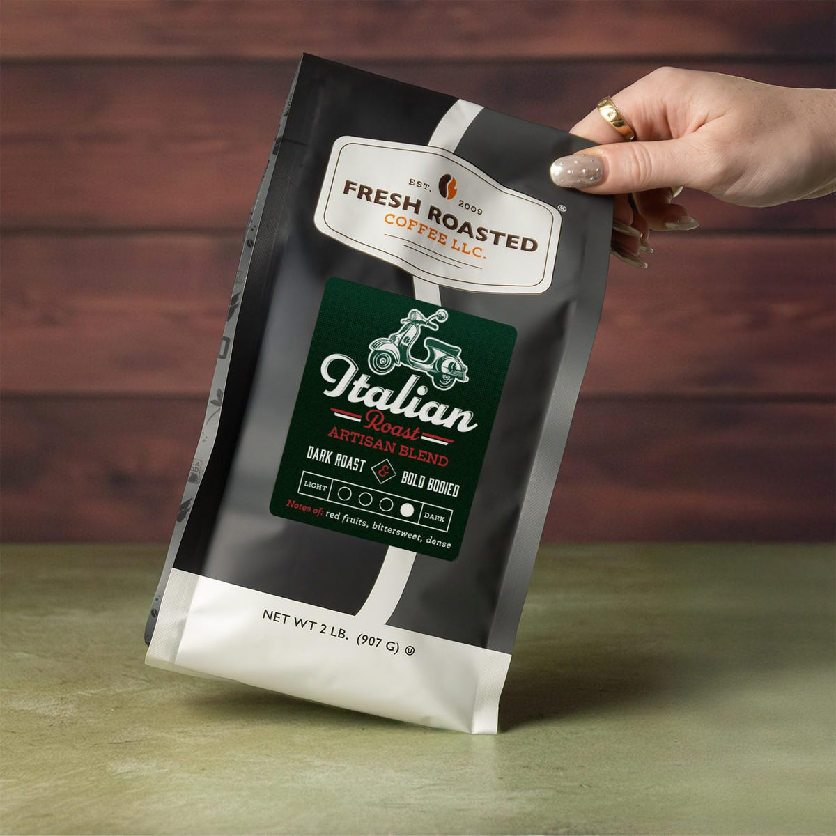 Fresh Roasted Coffee OU Kosher certification label for trusted sourcing