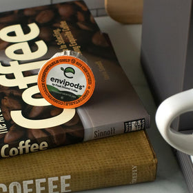 Fresh Roasted Coffee Peru Half Caf Envipods label with USDA Organic seal visible