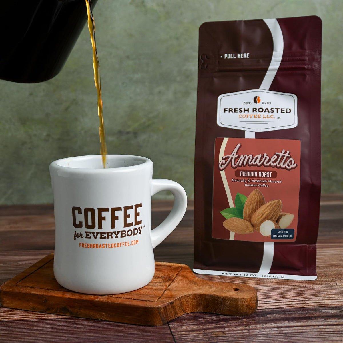 Fresh Roasted Coffee roastmaster collection label signals curated flavor craftsmanship.
