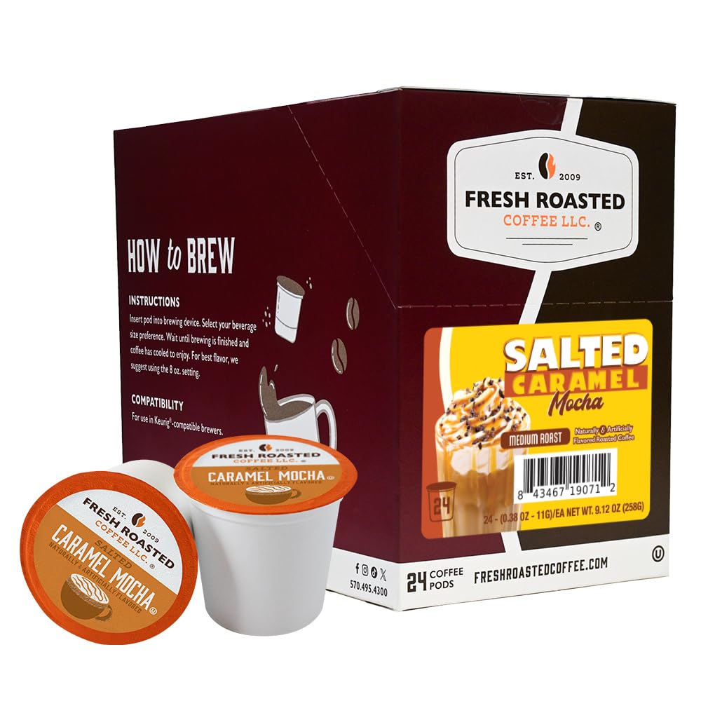 Fresh Roasted Coffee Salted Caramel Mocha pod for a rich, indulgent brew.