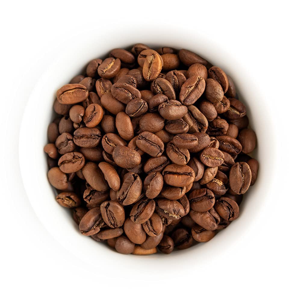 Fresh Roasted Coffee Sidamo light roast with a wine-like finish shown in a cup