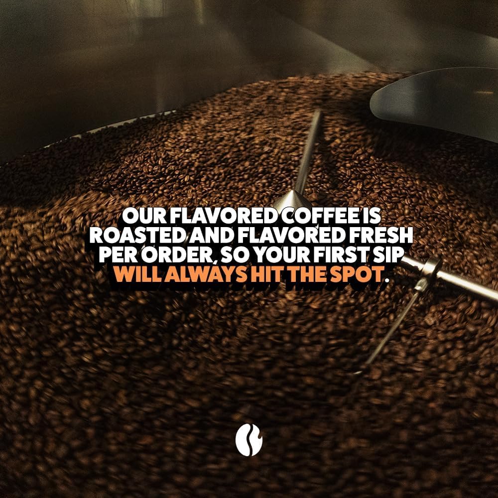 Single-serve dispenser ready for busy mornings with Fresh Roasted Coffee.