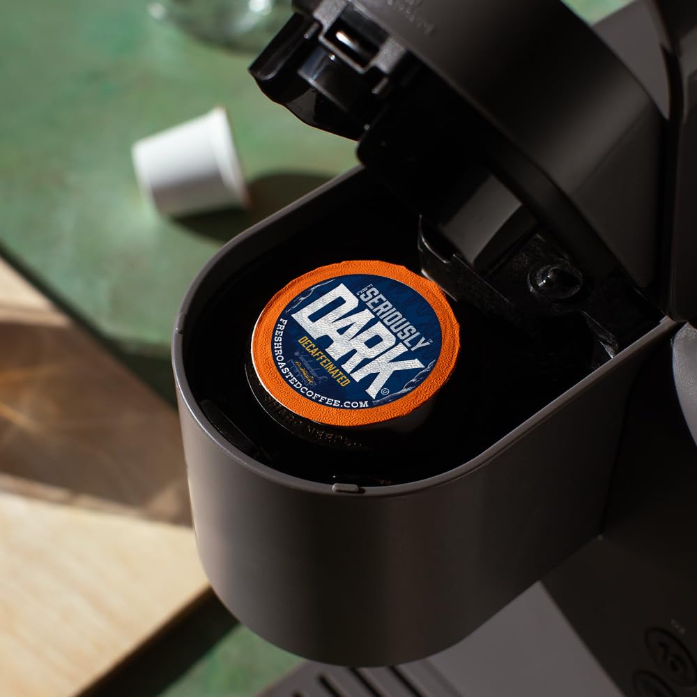 Sugarcane decaf method label on the pod package highlights eco-friendly process.