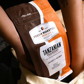 Fresh Roasted Coffee Tanzanian Peaberry sun-dried beans with balanced notes