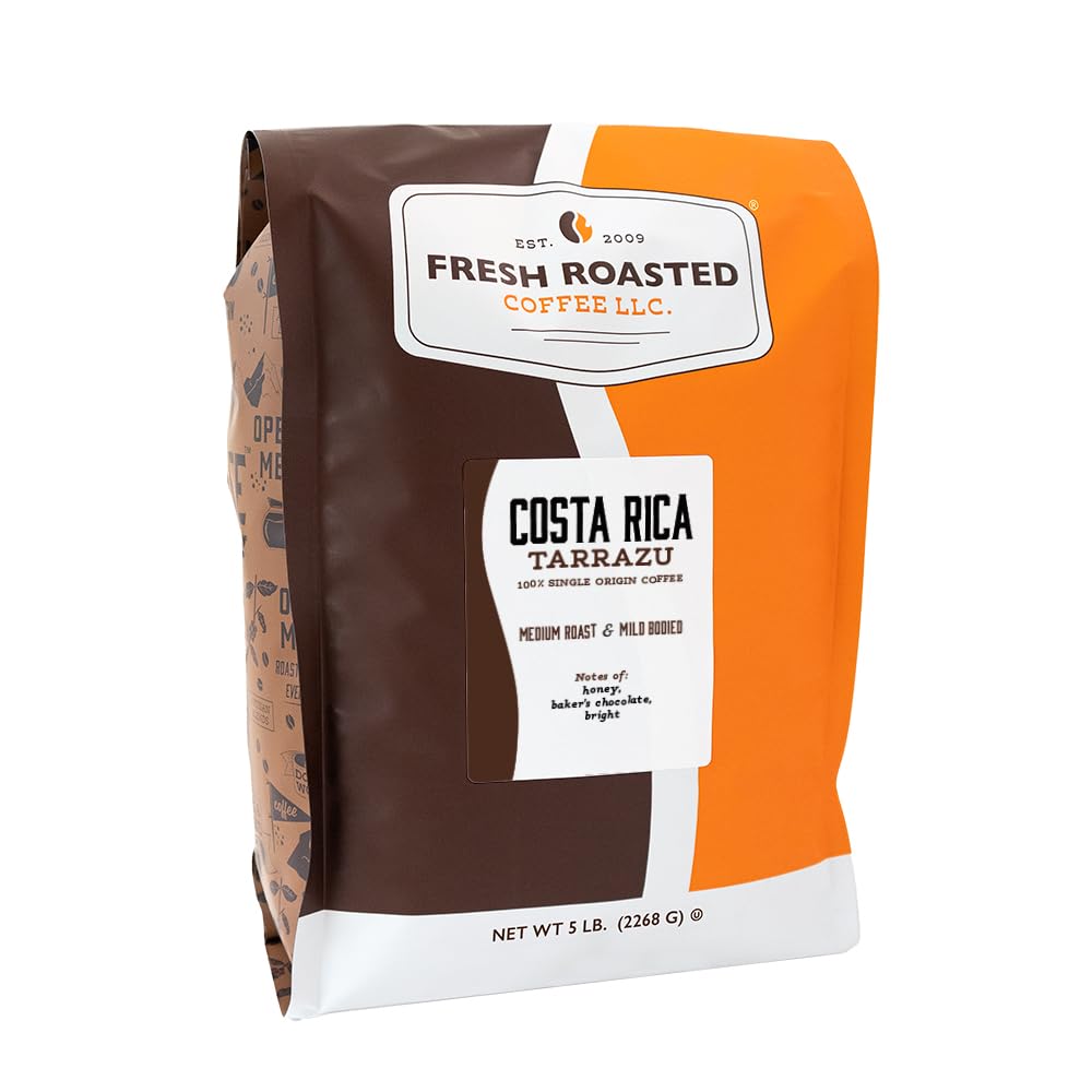 Fresh Roasted Coffee Tarrazu 5lb bag ready for home use