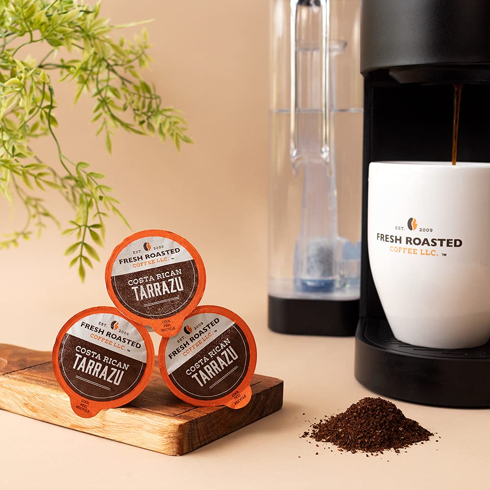 Fresh Roasted Coffee Tarrazu brew in cup ready for daily rituals.