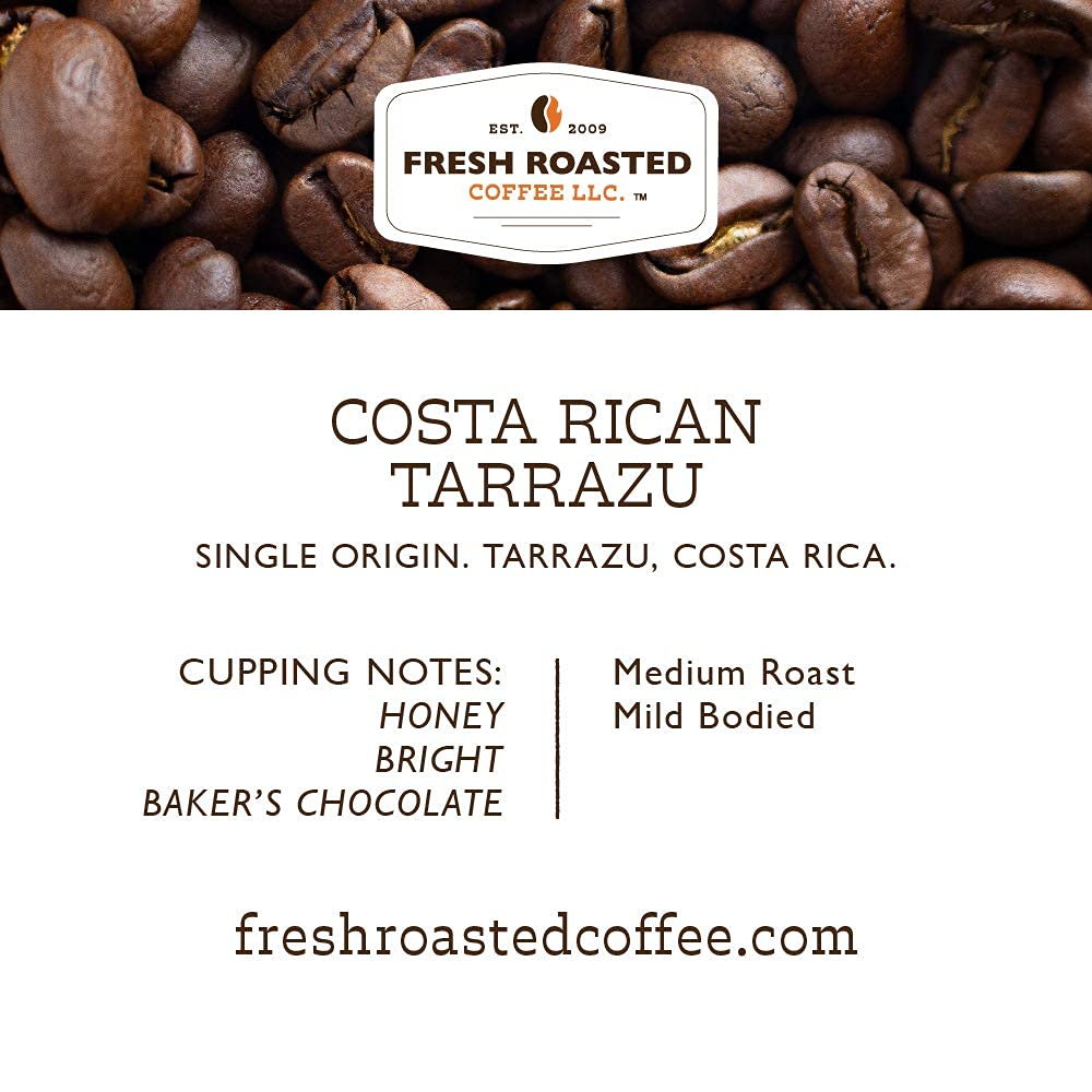 Fresh Roasted Coffee Tarrazu cup steaming ready for a morning brew.