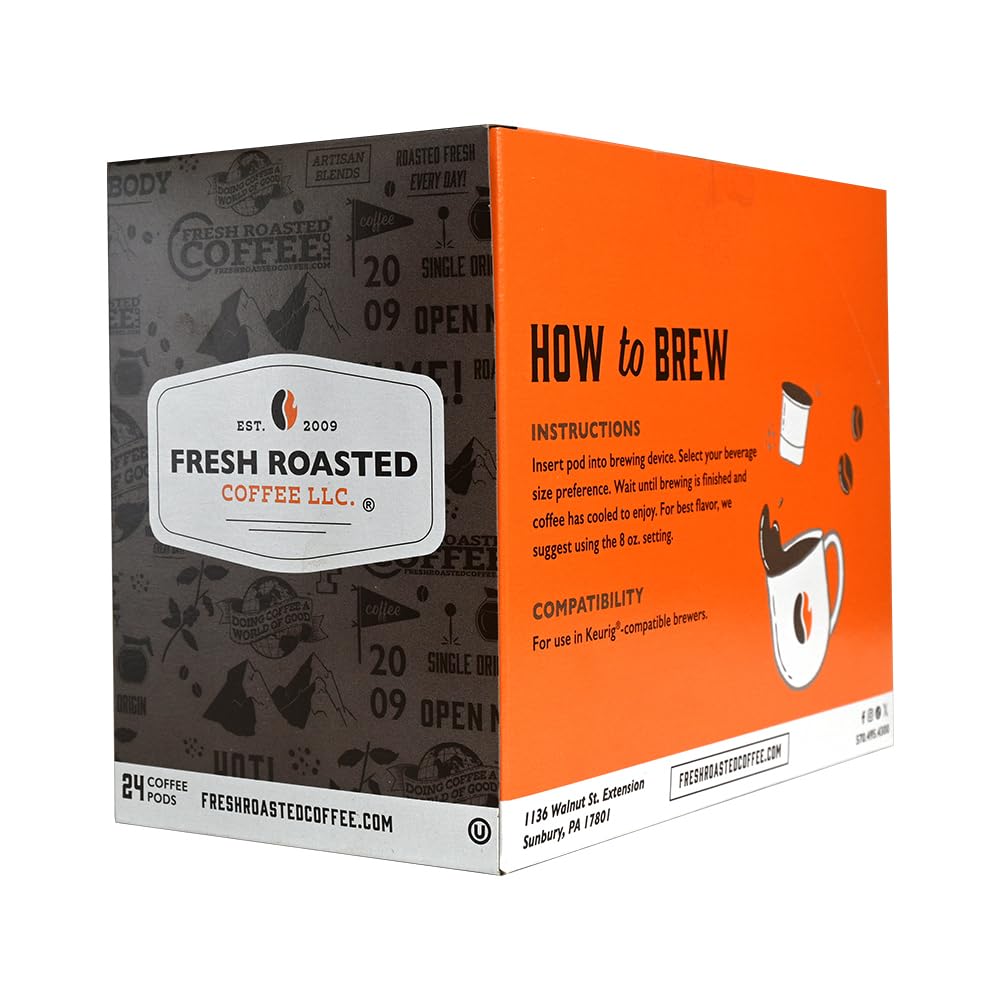 Fresh Roasted Coffee Tarrazu nitrogen-flushed bags preserve freshness.