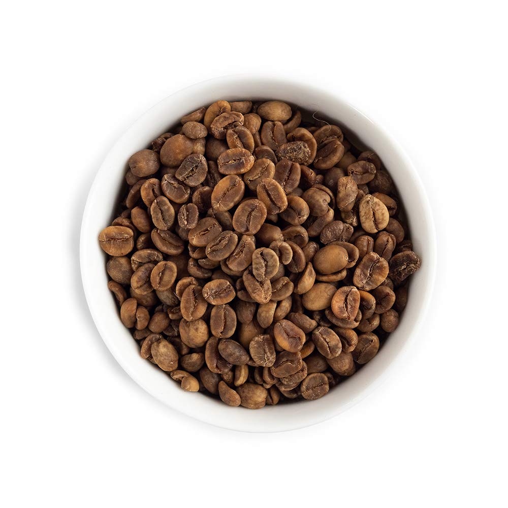 Fresh Roasted Coffee unroasted Colombian decaf beans on the bag front label.