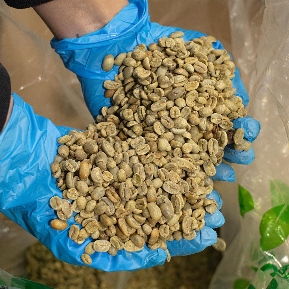 Fresh Roasted Coffee unroasted Ethiopian Yirgacheffe Kochere label detail with sustainable sourcing note