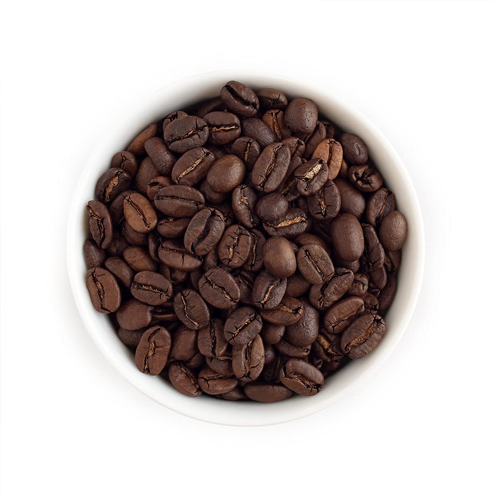 Fresh Roasted Coffee White Knight beans close-up highlighting cherry notes.