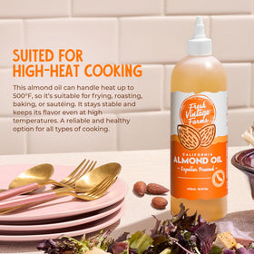 Fresh Vintage Farms almond oil with salad as light, nourishing dressing