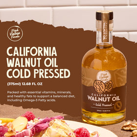 Fresh Vintage Farms walnut oil pack of two bottles for everyday cooking versatility
