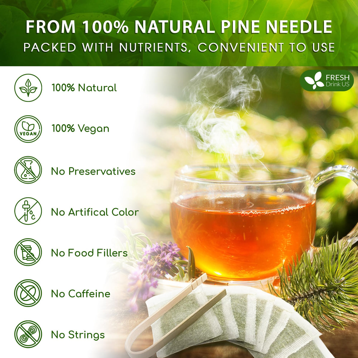 FreshDrinkUS aromatic-tea-scent emphasizes natural fragrance ideal for relaxing evenings.