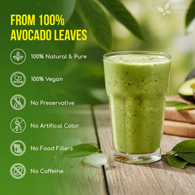FreshDrinkUS avocado leaves hot-tea-pour shows earthy depth in a comforting mug