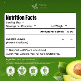 FreshDrinkUS avocado leaves loose leaf preserves aroma and color for rich steeping
