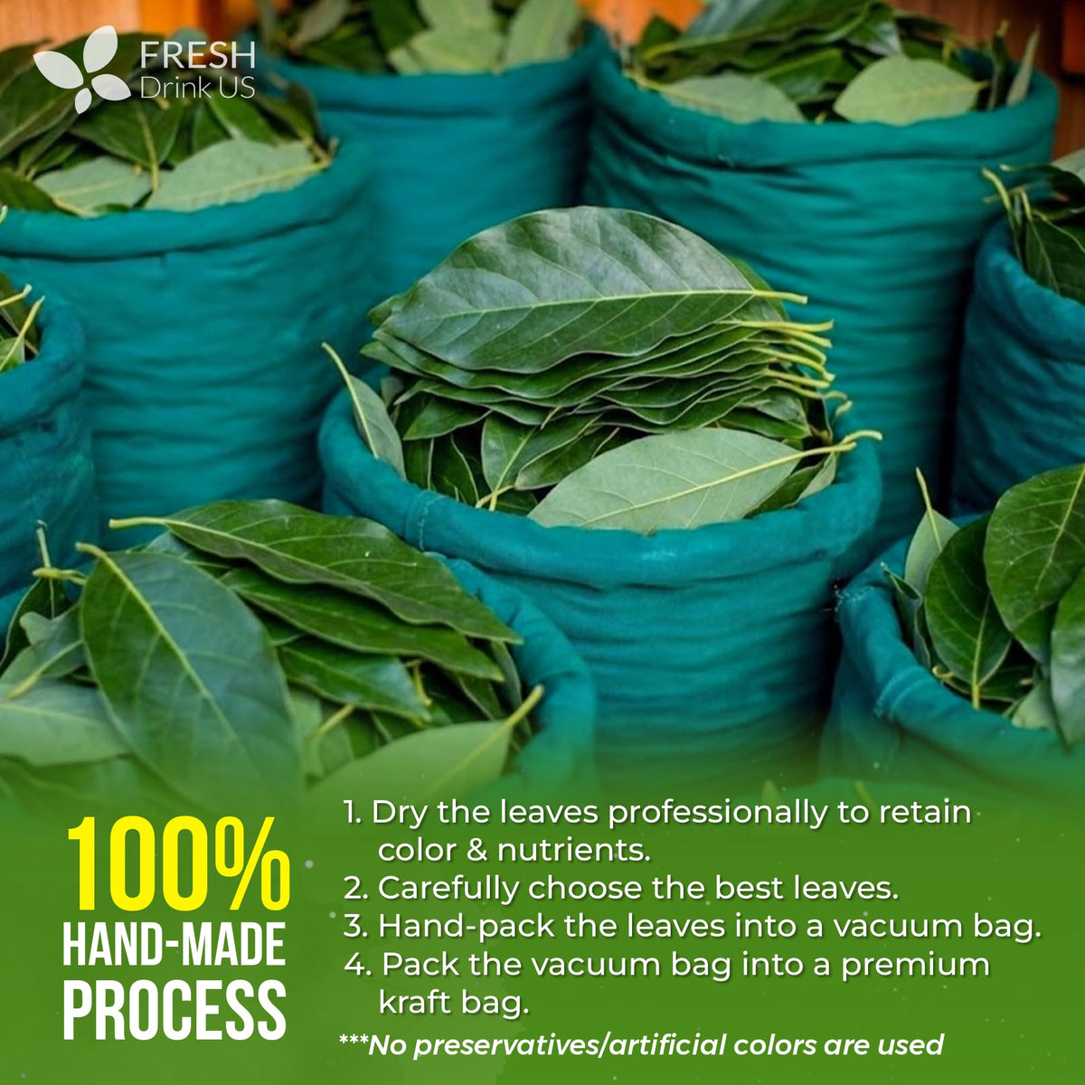 FreshDrinkUS avocado leaves pure-ingredient ensures simple, additive-free herbal cup