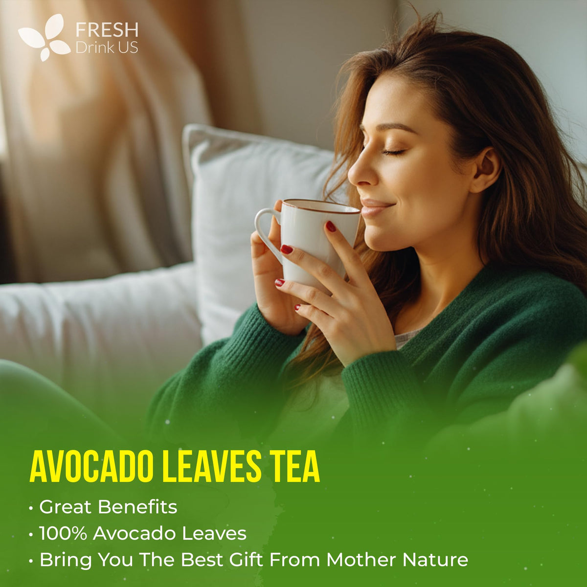 FreshDrinkUS avocado leaves tea-infuser demonstrates versatile brewing for hot or cold