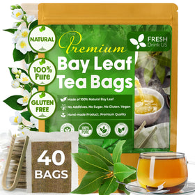 FreshDrinkUS bay leaf tea bags packaging, eco-friendly and convenient.