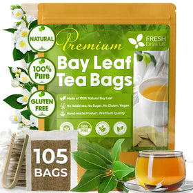 FreshDrinkUS bay leaf tea bags packaging highlights brand and eco-friendly design