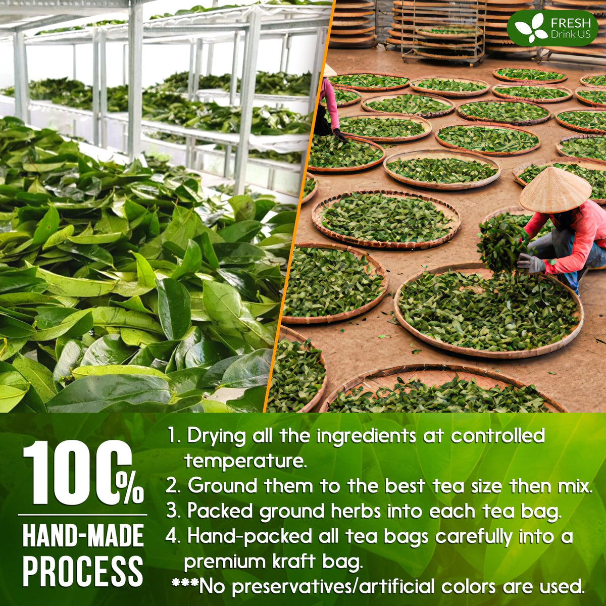 FreshDrinkUS biodegradable corn-fiber tea bags reduce environmental impact