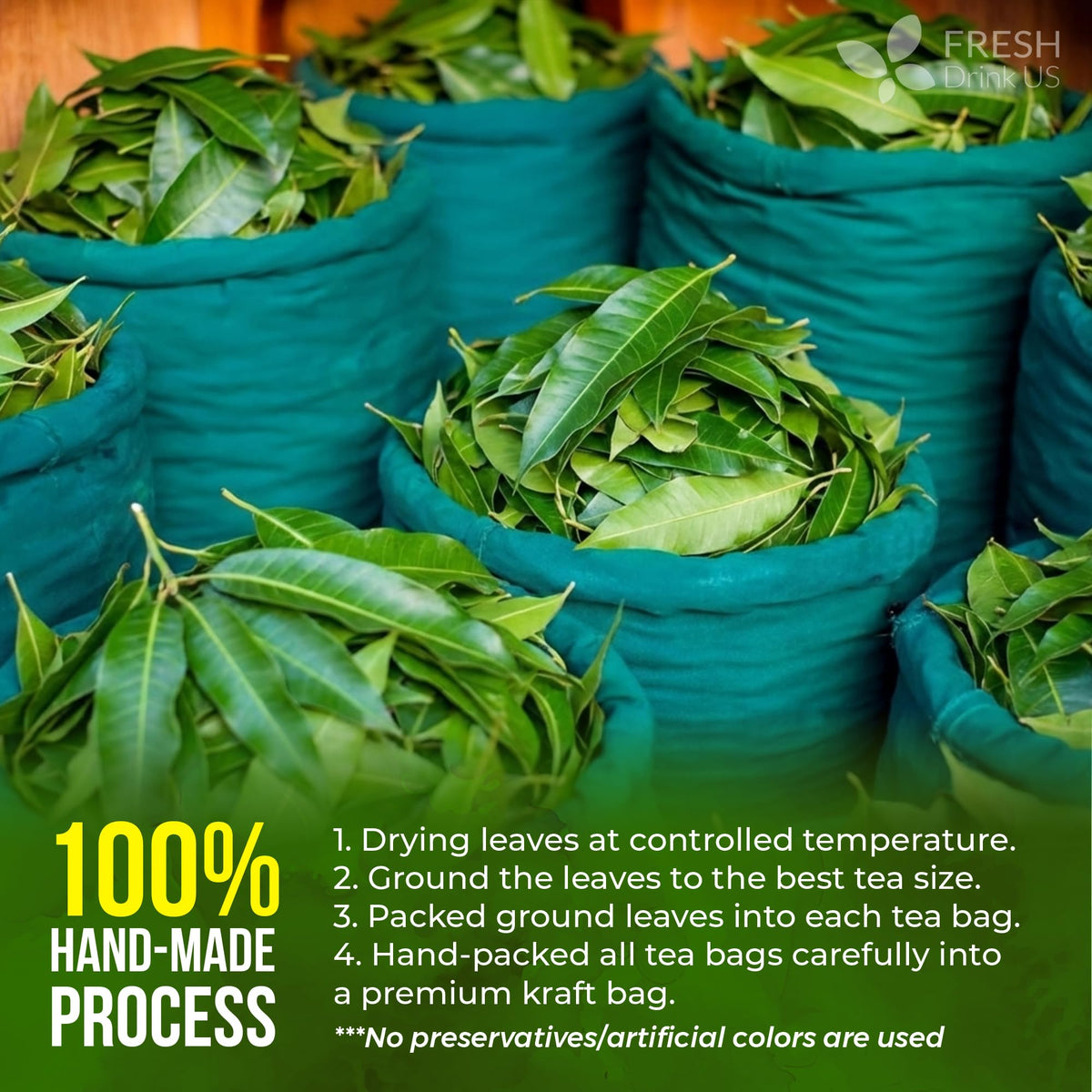 FreshDrinkUS biodegradable tea bags emphasize eco-friendly filtration