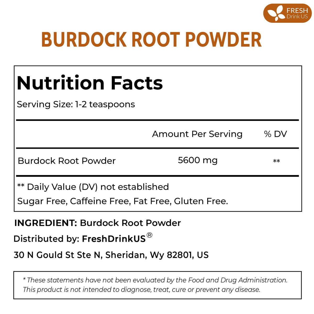 Cup prepared with FreshDrinkUS burdock powder showcases a warm, earthy beverage