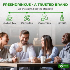 FreshDrinkUS caffeine-free plant-based tea appeals to evening rituals and family moments.