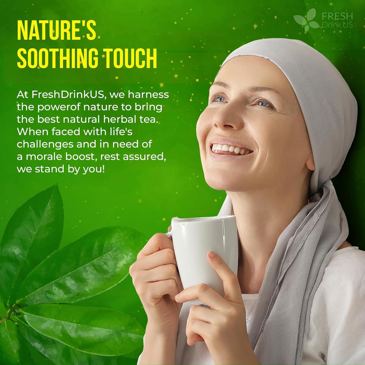 FreshDrinkUS caffeine-free tea offers a relaxing anytime cup without caffeine.