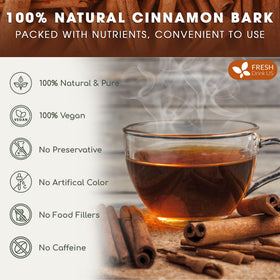 FreshDrinkUS cinnamon sticks freshly harvested and naturally dried for peak flavor.