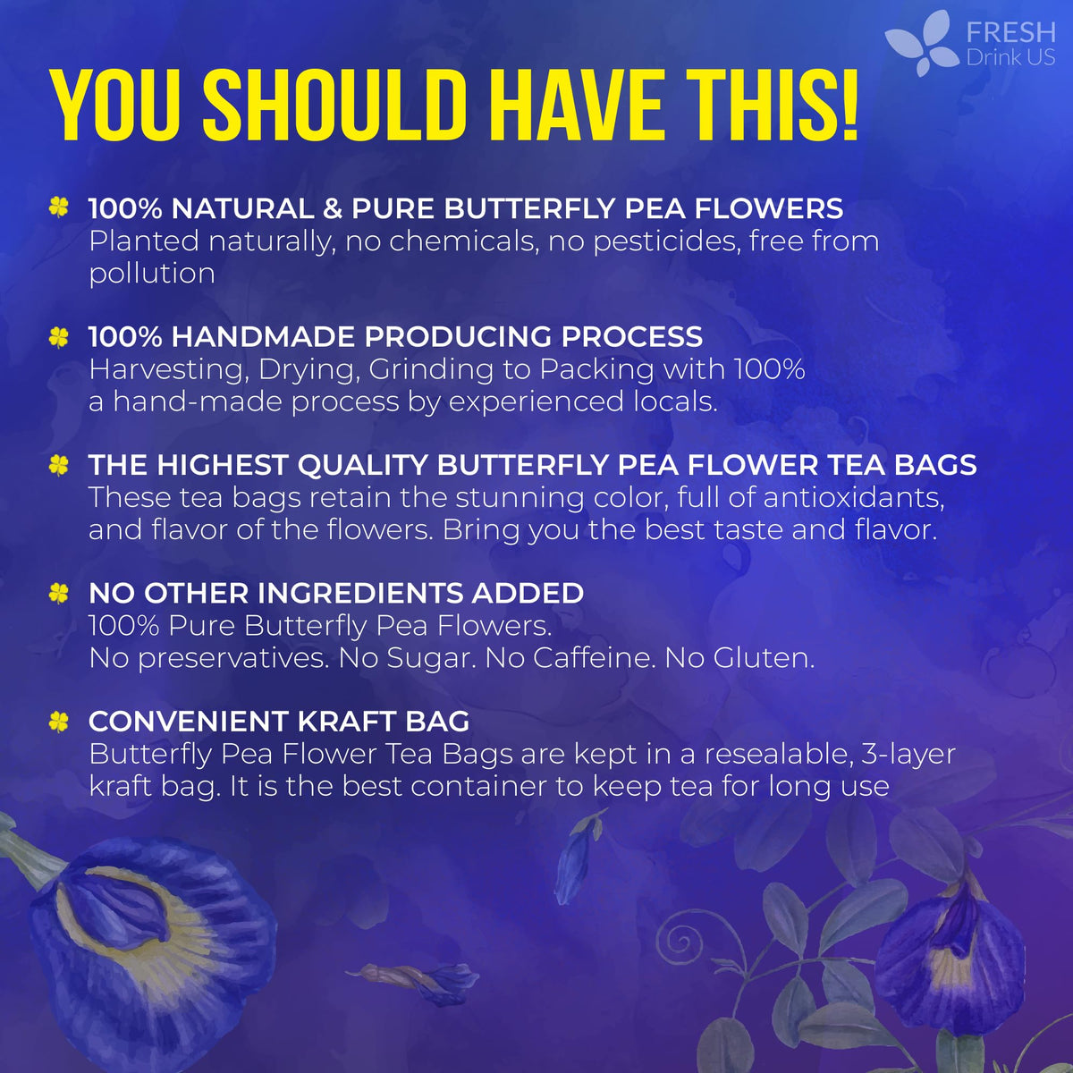 FreshDrinkUS color-changing tea with lemon demonstrates blue-to-purple transformation