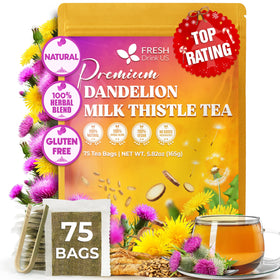 FreshDrinkUS dandelion-milk-thistle-tea-bags ready for daily ritual.